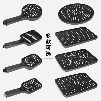 枪灰色增压大花洒顶喷浴霸套装