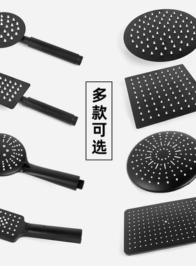 黑色增压大花洒顶喷莲蓬头通用淋雨喷头浴室冲凉淋浴霸不锈钢单头