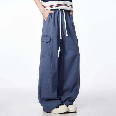 Lesstter美式水洗工装纯棉休闲裤