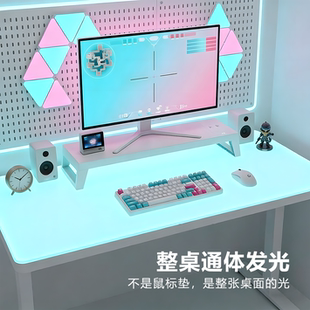 PCDOCK冰晶柔光垫发光鼠标垫轻奢高颜值电竞房桌搭/PCDOCK鼠标垫