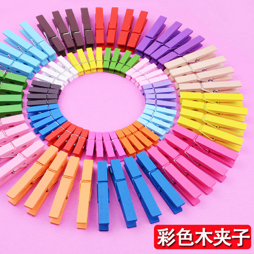 彩色木夹子菜单夹相片墙照片装饰