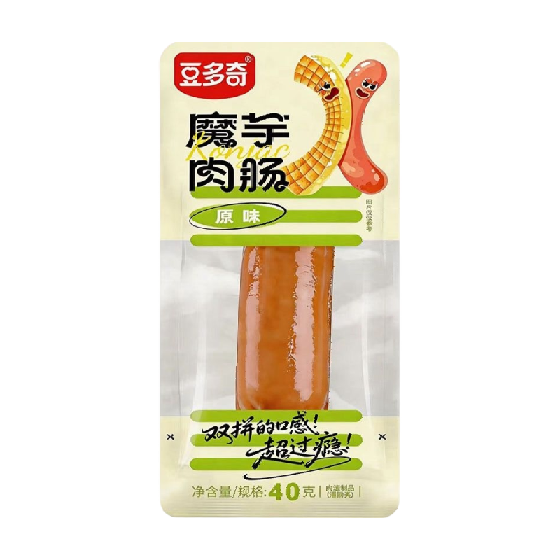 豆多奇魔芋肉肠香辣原味40g即食烤肠独立包装办公室休闲解馋零食