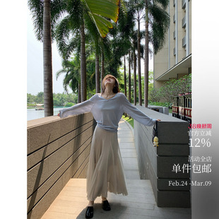 氛围感解构美学 超仙!重工5米大裙摆插片纱裙 轻盈灵动雾感半裙