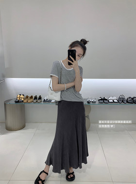 酸奶的衣橱铜氨丝鱼尾半裙