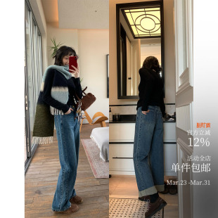 抓绒显瘦藏肉牛仔裤 店铺王牌版 双侧缝假腿神裤 春日白牛报道 型