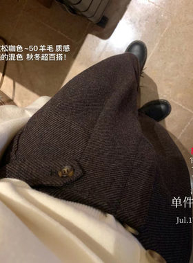 酸奶的衣橱8分直筒翻边靴裤