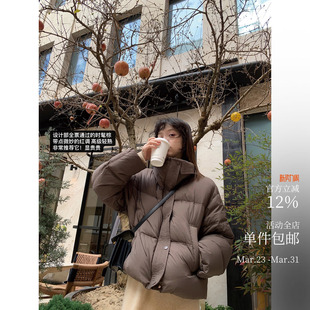 式 衬衫 翻领短款 羽绒服 到后来爱穿 90白鸭绒立领款 还是小奶包