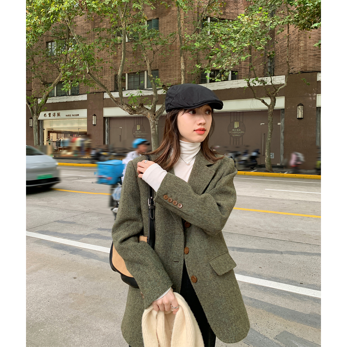 挪威初春 本期倾情推荐！实物更美的全羊毛高品质西装 复古人字纹