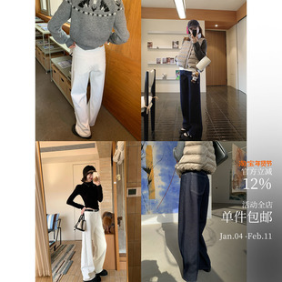 深冬裤王！王牌版型 2色修腿神裤窄腿直筒牛仔裤 加绒保暖超百搭