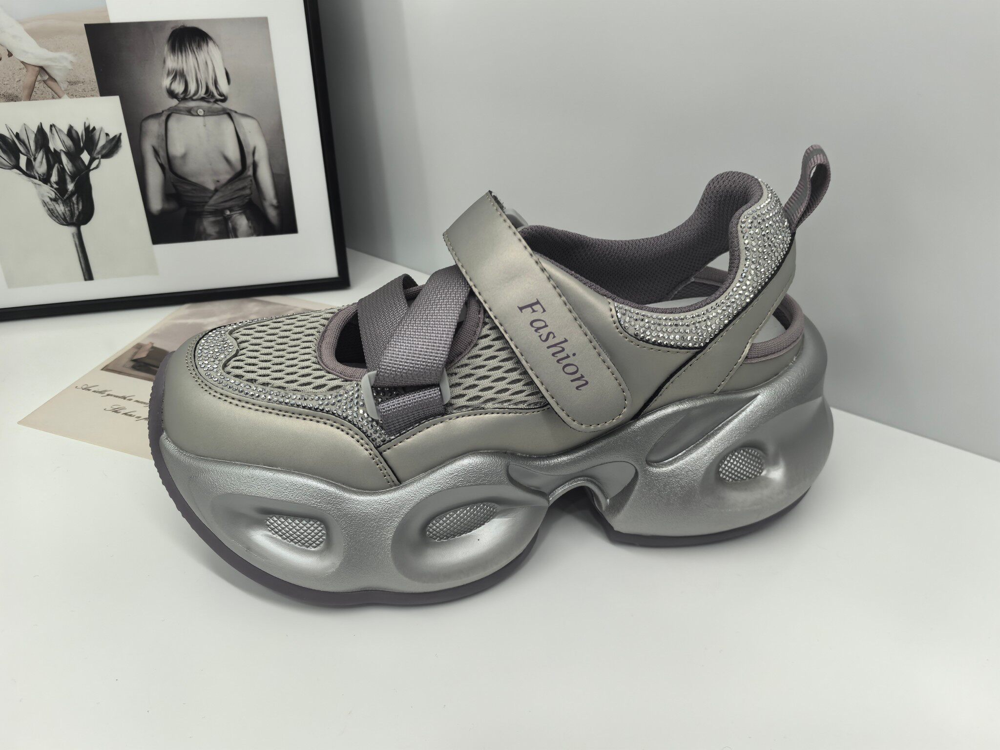 轩美诗//2026年新款女鞋休闲百搭单鞋厚底增高老爹鞋50127A