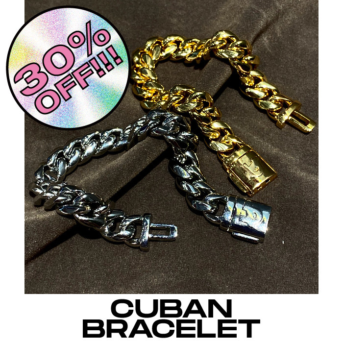 随机焦虑ra 12mm cuban bracelet光面古巴手链