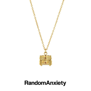 随机焦虑RA「WISHBOX」许愿盒镶钻吊坠项链 欧美街头潮流首饰