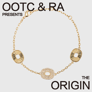 RA X OOTC 联名系列「ORIGIN」三“O”镭射钻石手链可调节
