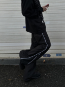 传奇商行legend美式 拼接拉链运动宽松休闲透气微喇潮牌情侣高街男