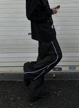 传奇商行legend美式拼接拉链运动宽松休闲透气微喇潮牌情侣高街男