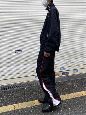 传奇商行撞色夏季潮常规款休闲裤宽松裤子高街微喇运动情侣长裤