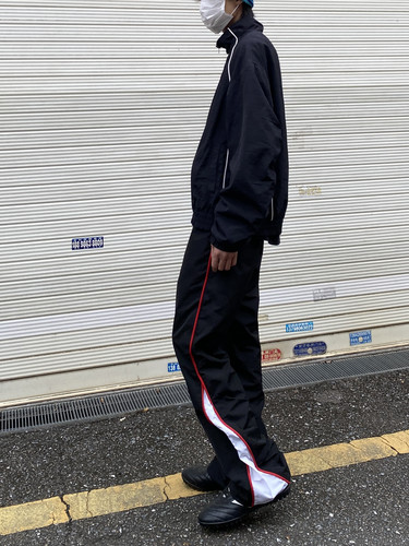 传奇商行撞色夏季潮常规款休闲裤宽松裤子高街微喇运动情侣长裤