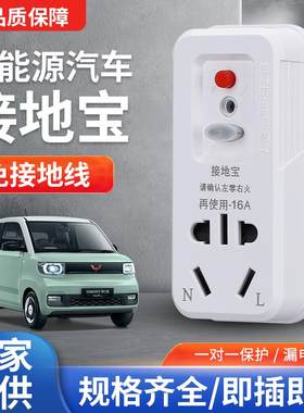 新能源电动车接地宝免接地线宝保护插座五菱宏光mini充电转换器