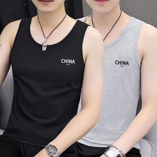 莫代尔背心男士 健身薄款 速干夏季 内穿运动无袖 网红冰丝修身 2件