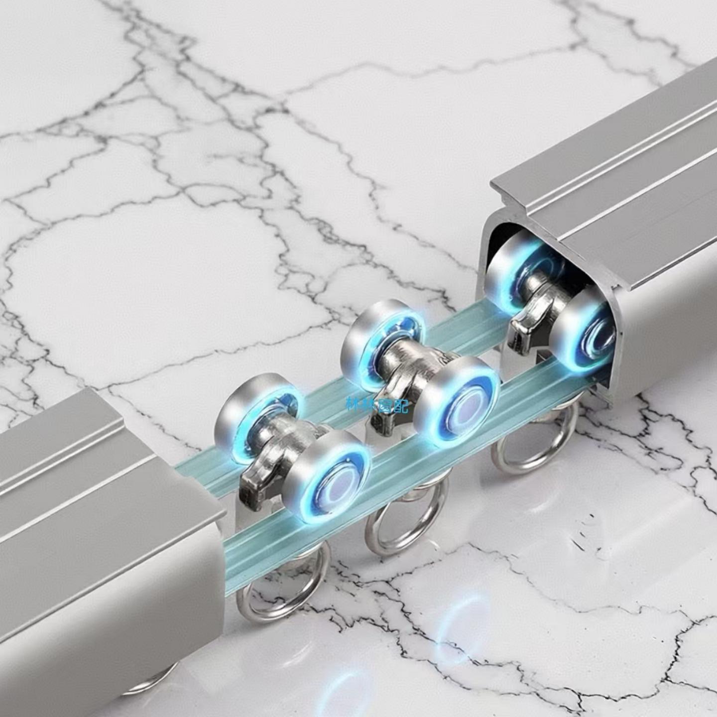 【全金属】不锈钢窗帘轨道滑轮滚轮金属轴承轮