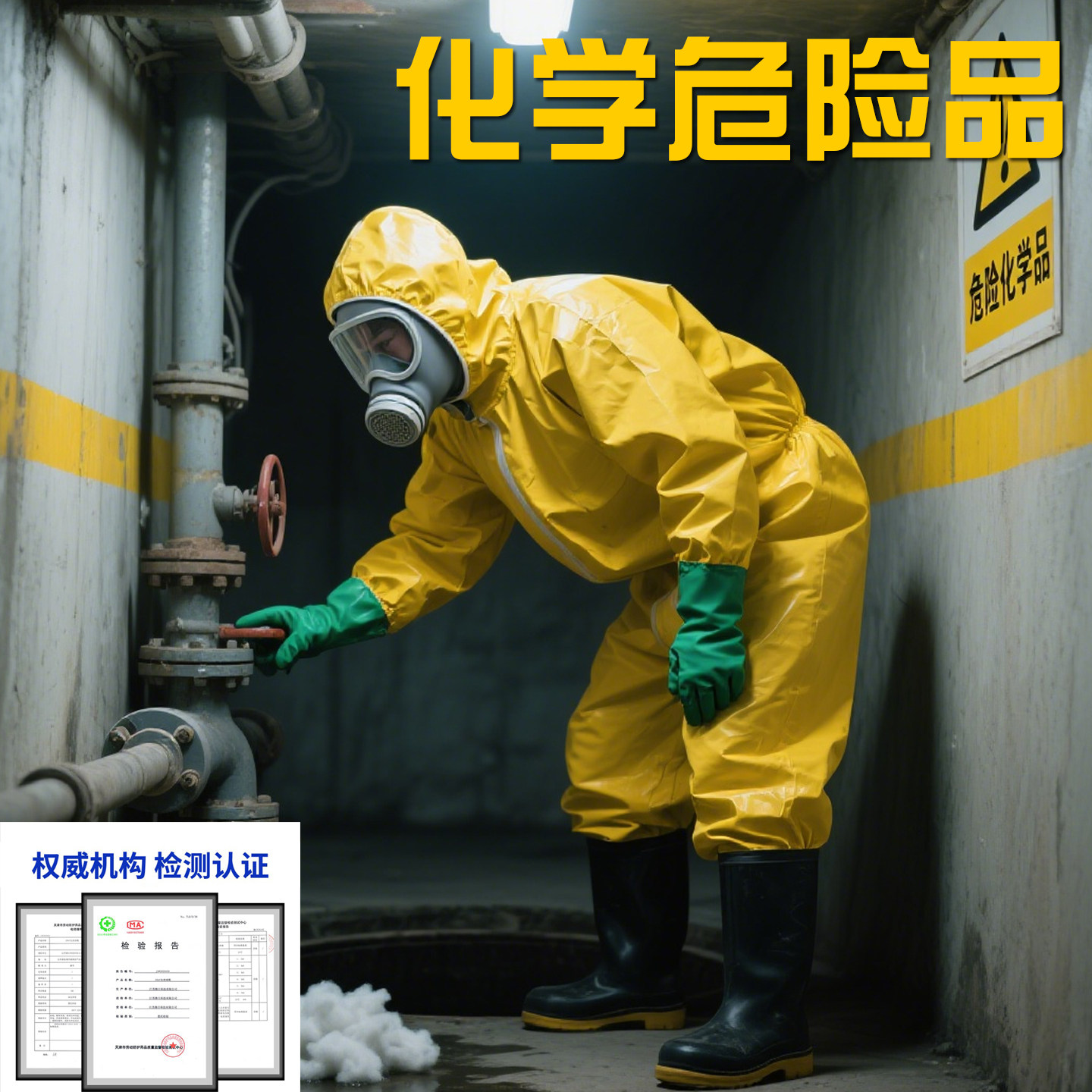化学防危化品轻型生化实验工作服耐腐蚀防护服防酸碱防护服耐酸碱