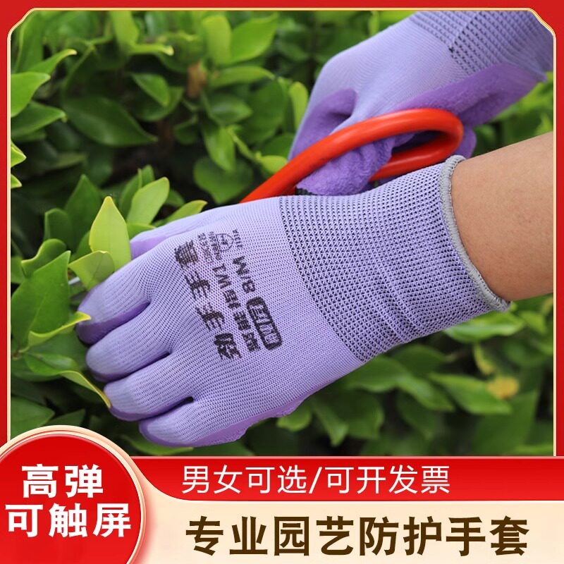 园艺手套防刺防水种花园林种
