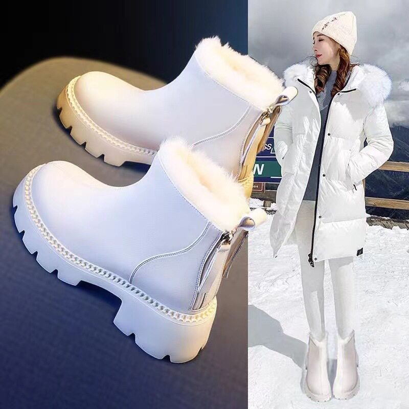 雪地靴2026新款鞋子女鞋秋冬季冬款厚底防水防滑加绒加厚保暖棉鞋