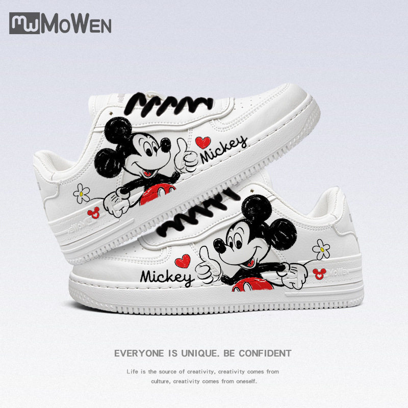 Mickey米奇周边板鞋米老鼠可爱百搭休闲运动手绘ins女学生小白鞋
