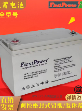 FirstPower一电蓄电池 LFP12V7AH17AH38AH65AH100AH120AH/EPS/UPS
