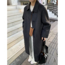 双面羊绒大衣女气质简约中长款 宽松羊毛呢外套高级感轻奢风 韩版