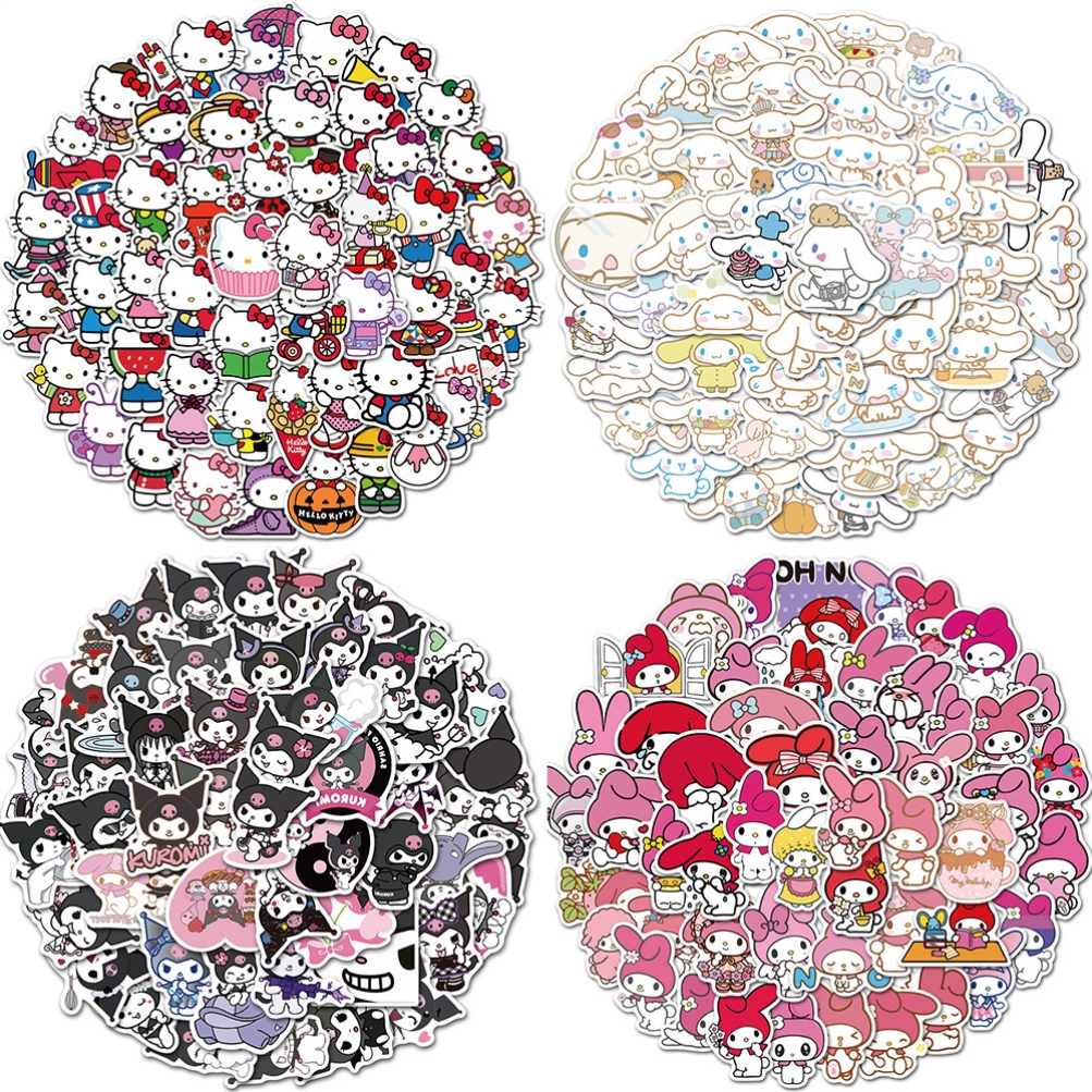 2023 50pcs Hello Kitty Sticker Toys for Girls Kawaii Sticker