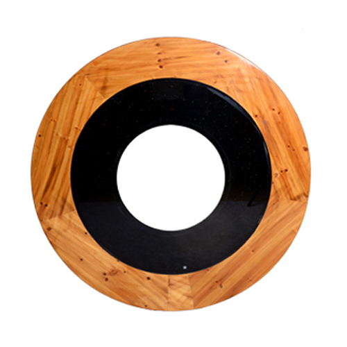 地锅鸡圆形火锅桌圆餐桌面大园桌酒店铁锅炖孔圆桌面农家乐商用