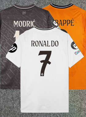2425皇马球衣主客场C罗10号莫德里奇9号姆巴佩短袖足球服球迷版男