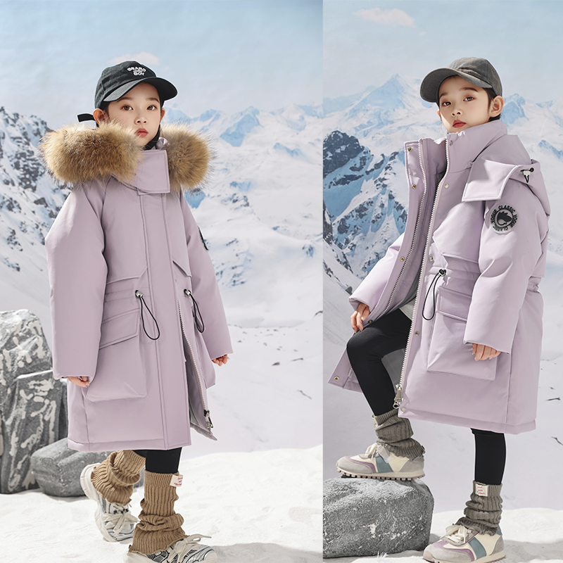 中长款2025新款洋气羽绒服儿童加厚男童帅气中大童女童冬季外套,童装/婴儿装/亲子装,羽绒服,淘宝优惠券,粉丝福利购,淘宝优惠卷