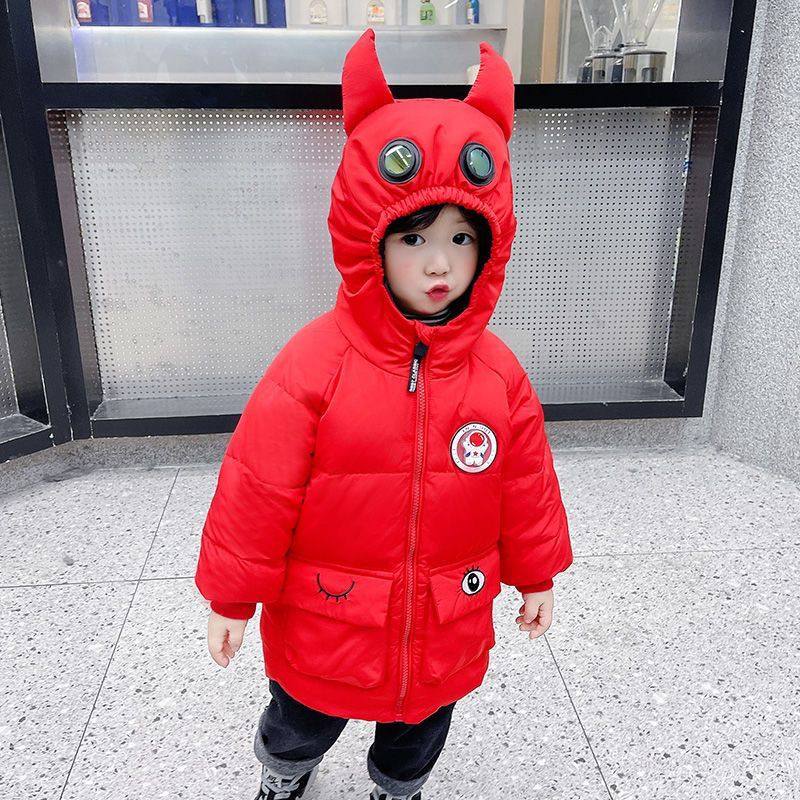 儿童羽绒棉服洋气冬季加厚两岁宝宝男女童卡通鸭绒小童中长外套潮,童装/婴儿装/亲子装,羽绒服,淘宝优惠券,粉丝福利购,淘宝优惠卷