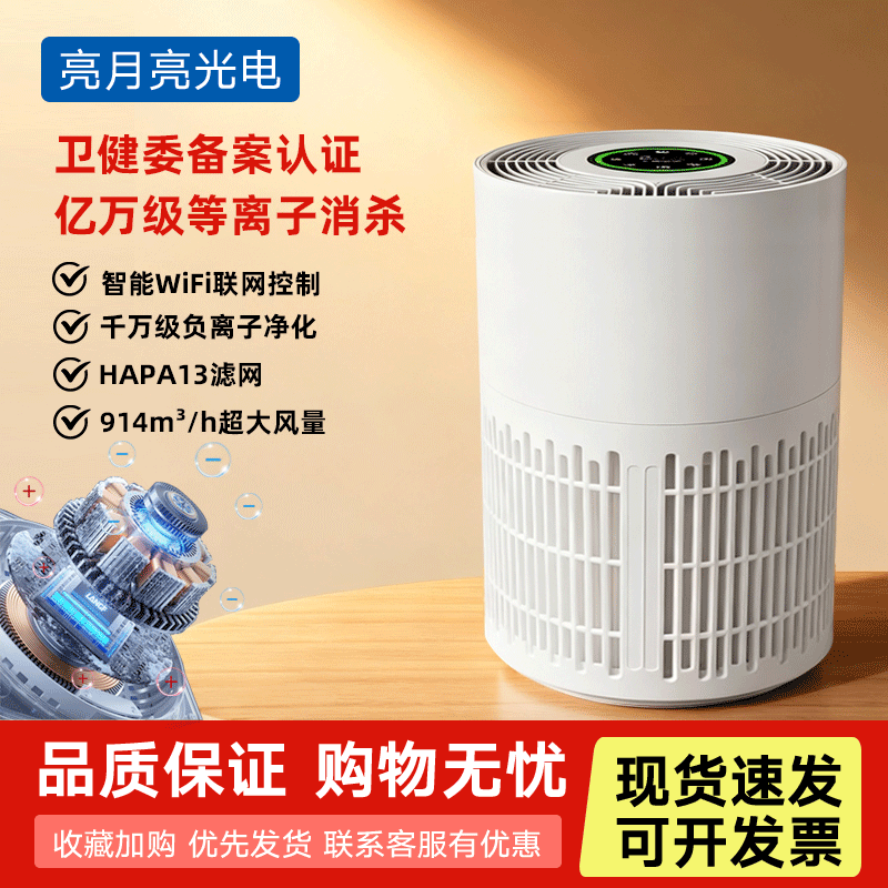 家用等离子空气消毒机消字备案负离子除尘二手烟空气净化器除猫毛