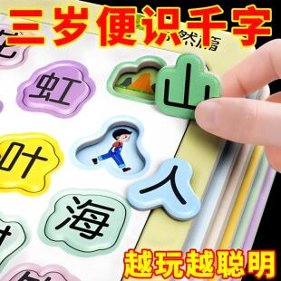 幼儿早教识字卡宝宝拼图汉字认启蒙认知卡片儿童进阶益智玩具学习