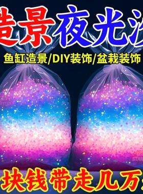 diy夜光沙荧光沙石装饰沙夜光小玩意发光石夜光砂夜光碎石小颗粒