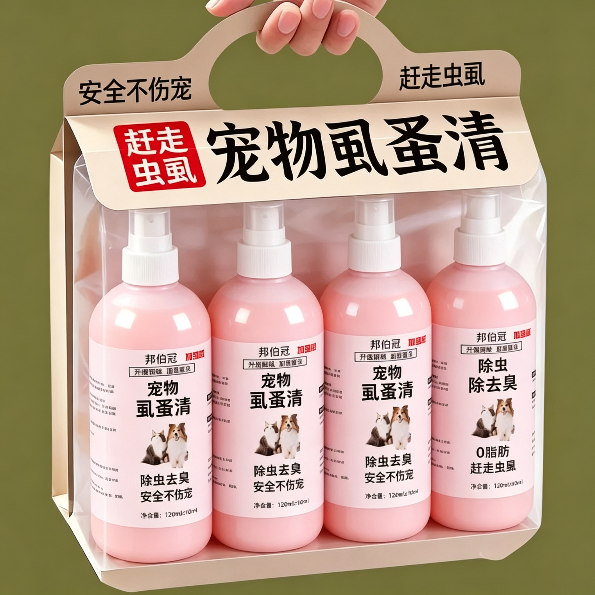虱蚤清宠物猫狗体外驱虫强效螨虫蜱虫跳蚤虱子喷剂除臭剂非杀虫剂