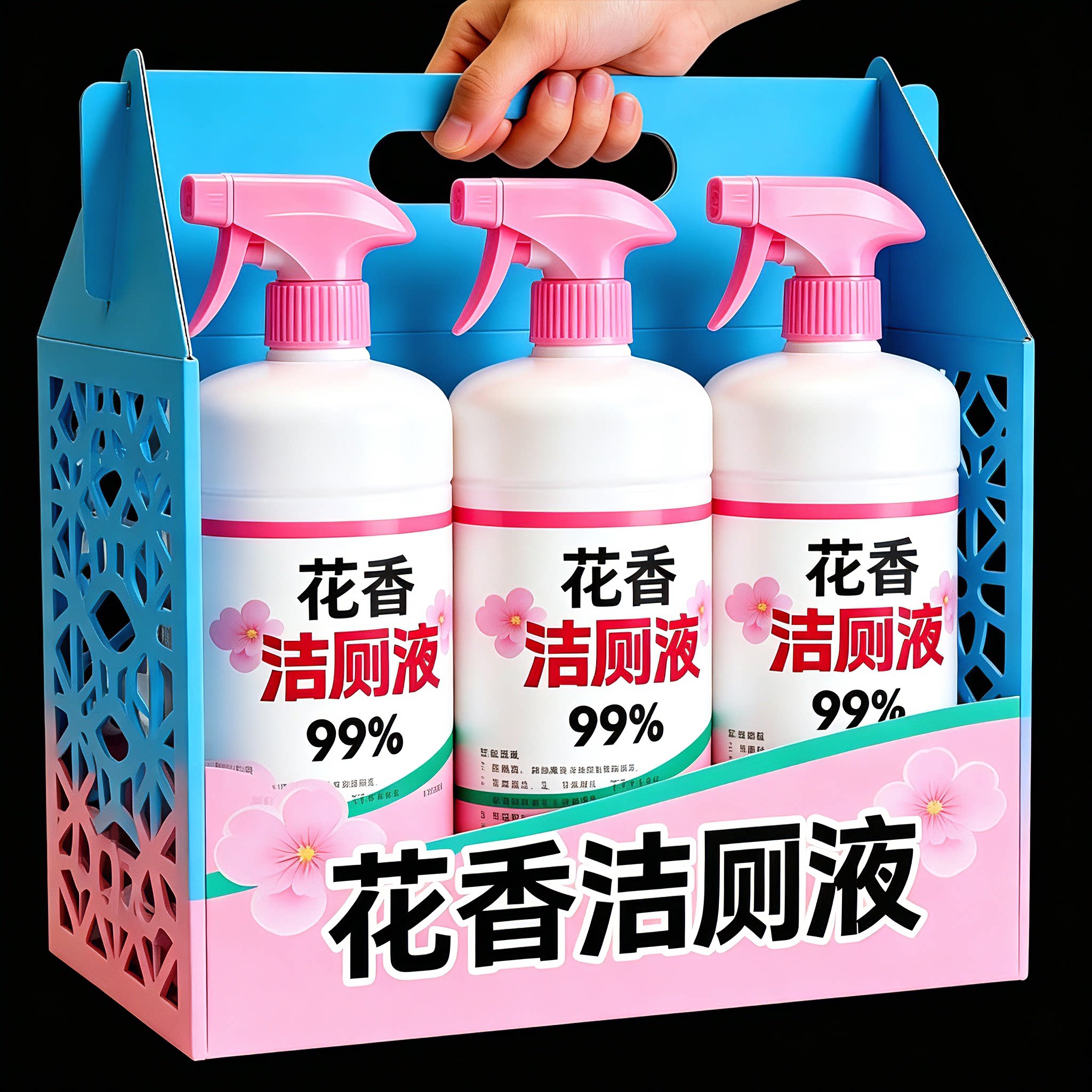 花香强力除臭去污洁厕液