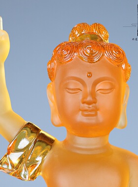 琉璃太子佛站像供奉大尺寸佛像释迦牟尼童子浴佛盆佛堂平安摆件