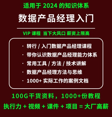 2024数据产品经理课程数据治理用户画像数据指标数据采集数据中台