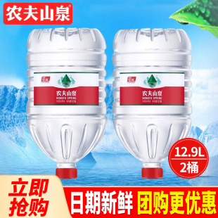 泡茶水5升 农夫山泉饮用天然水12L.9 2桶升整箱 包邮 非矿泉水大桶装