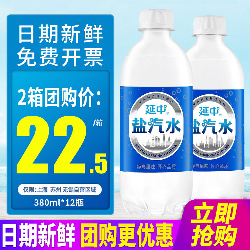延中上海盐汽水降温解暑380ml