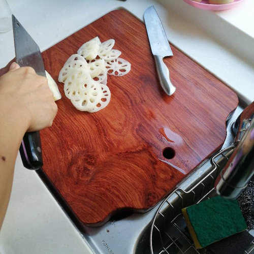 花梨木菜板定制实木原木抗菌厨房
