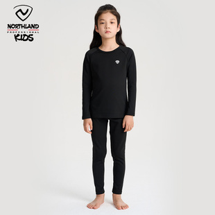 NORTHLAND男童秋衣秋裤套装秋冬加绒保暖舒适透气加厚儿童家居服