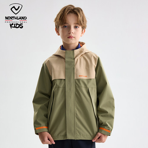 诺诗兰童装CO135309男童单层（摇粒）冲锋衣年秋时尚三防夹克