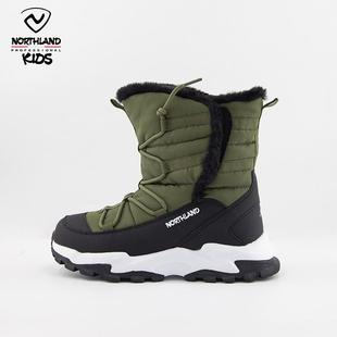 NORTHLAND儿童户外雪地棉靴2024冬新品防雪防泼水铁爪防滑加绒鞋