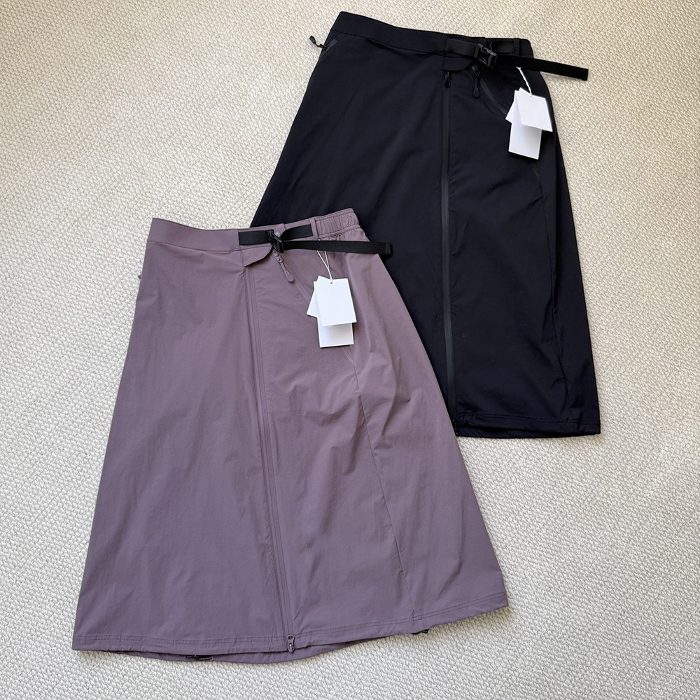 夏季新款女士防泼水速干户外机能工装半身裙