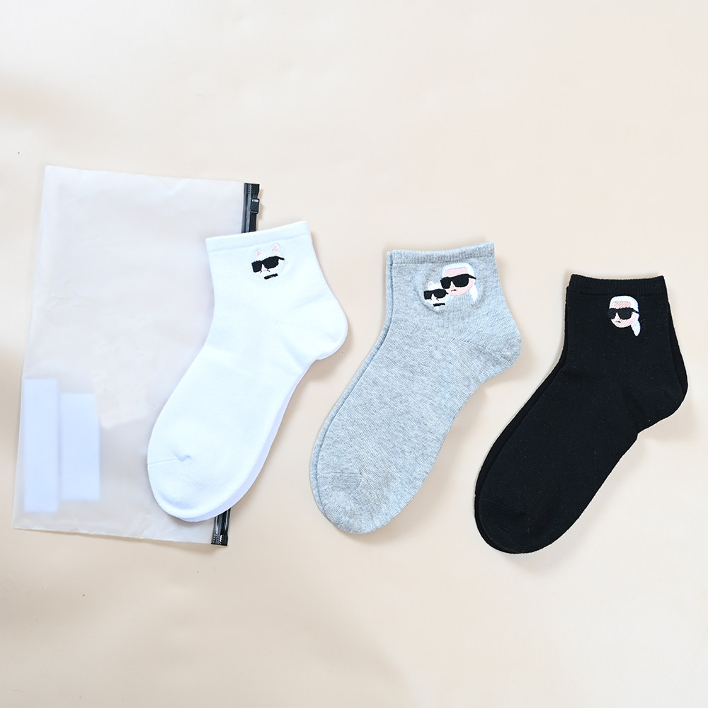 美系 K尔   2026新款男女同款刺绣色织字母短袜船袜隐形袜3双装,女士内衣/男士内衣/家居服,船袜,淘宝优惠券,粉丝福利购,淘宝优惠卷
